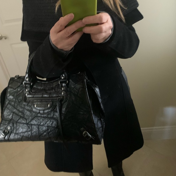 BALENCIAGA Neo Patchwork Classic City Shoulder Bag Black leather Balenciaga 🔥 - Picture 1 of 17